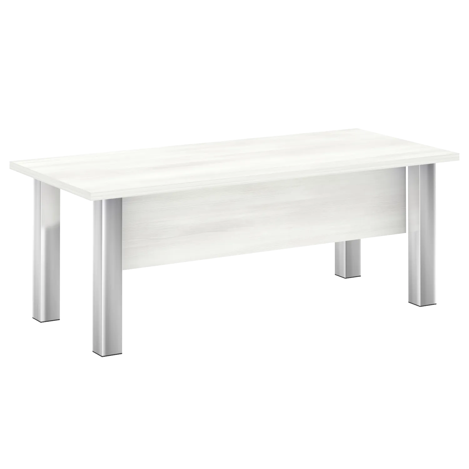 Стол руководителя (опоры - нерж.сталь) Yalta M-LT.D-20.1 снежная патина